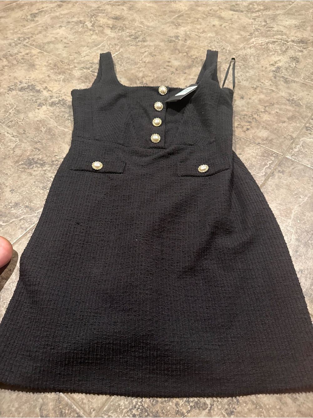 🥦Karl Lagerfeld Tweed Knit A-Line Dress little tiny snag see pic